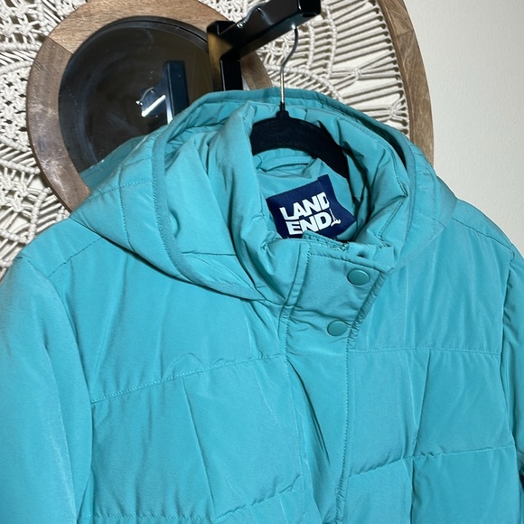 Lands' End Regular Comfort Stretch Mixed Quilted Down Coat woman’s XL NWT - Picture 3 of 15